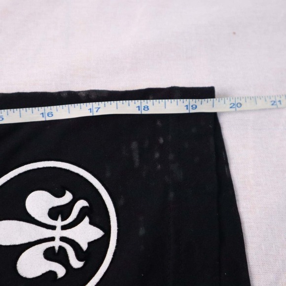 Xtreme Couture T Shirt Mens XL Black Graphic Print Cross Fleur Burnout - Picture 7 of 9